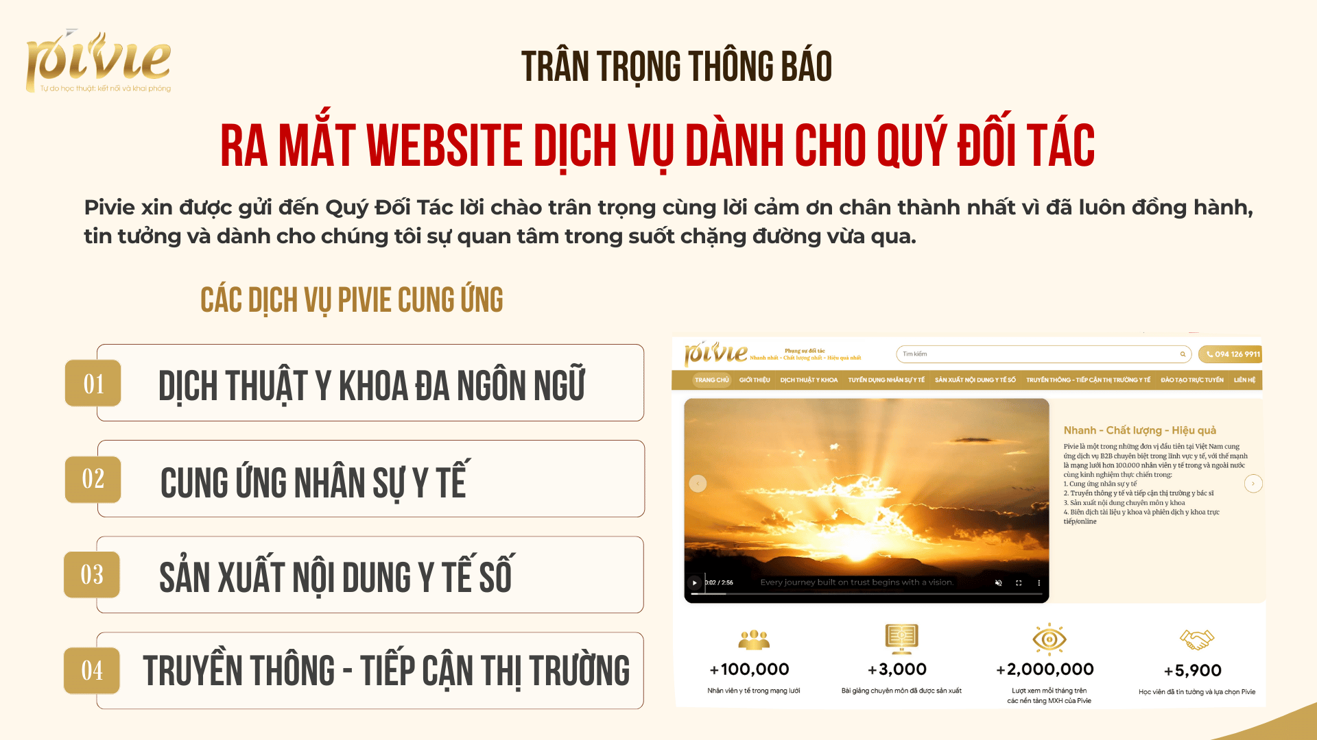 Cam kết với đối tác